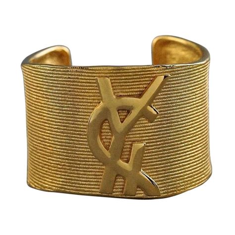 ysl gold bracelet small|yves saint laurent leather bracelet.